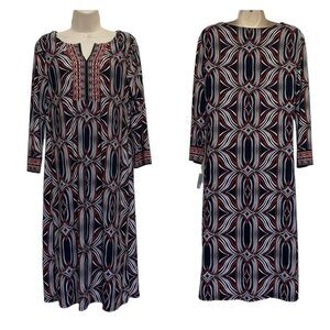 JM Collection Abstract Print Studded Embellished Dress Sz S NWT